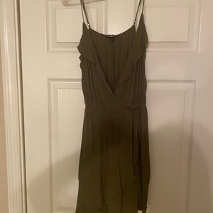 Express olive green dress